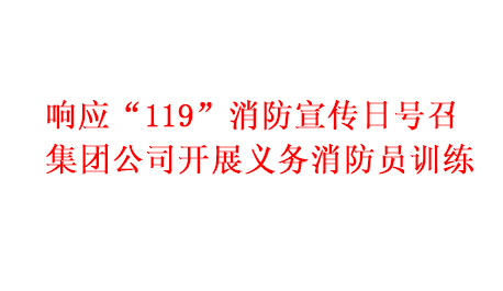 響應“119”消防宣傳日號召 集團公司開展義務消防員訓練